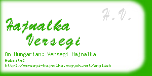 hajnalka versegi business card